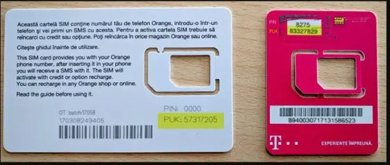 t-mobile default sim pin