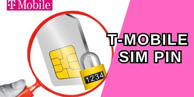 forgot sim pin t mobile