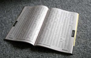 white pages residential phone book