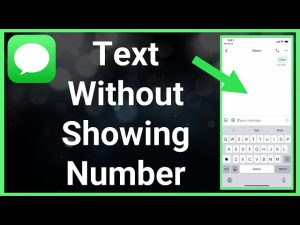 hide phone number texting