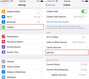 how to find sim pin code