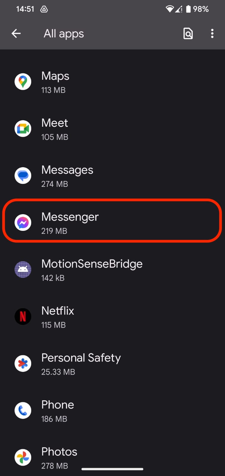 how to logout of messenger on android