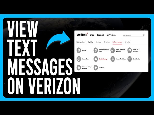 how to view sent and received text messages on verizon