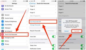 iPhone Code to turn off