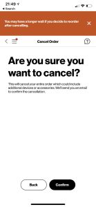 verizon cancel order