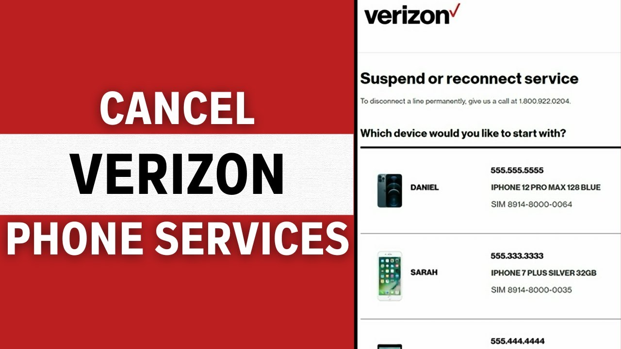verizon cancel phone