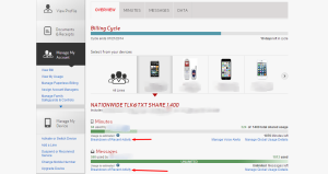 verizon minutes used