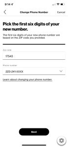 can i choose my phone number with verizon