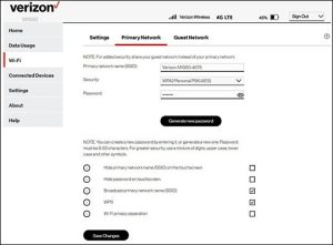 how to change wifi name and password verizon