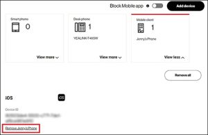 how to remove device from verizon plan
