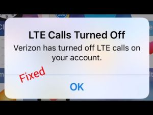 lte calls turned off