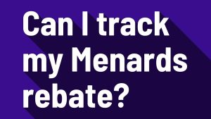 menards rebate tracker