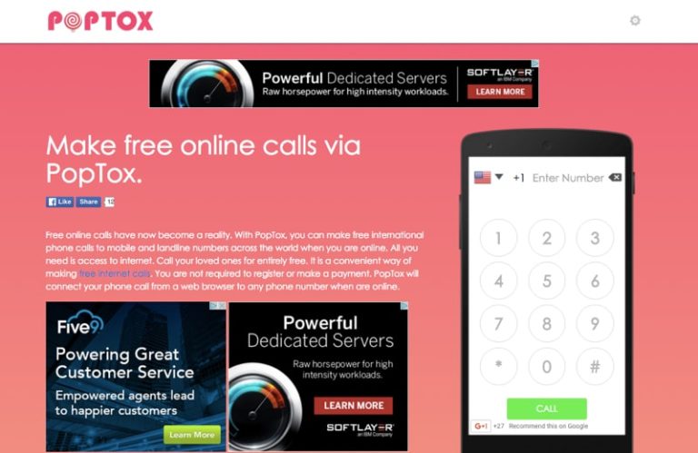 PopTox: A Blast From The Past In The Age Of Online Calling