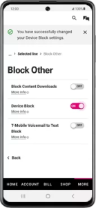 t mobile block message iphone