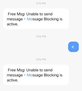unable to send message - message blocking is active t-mobile