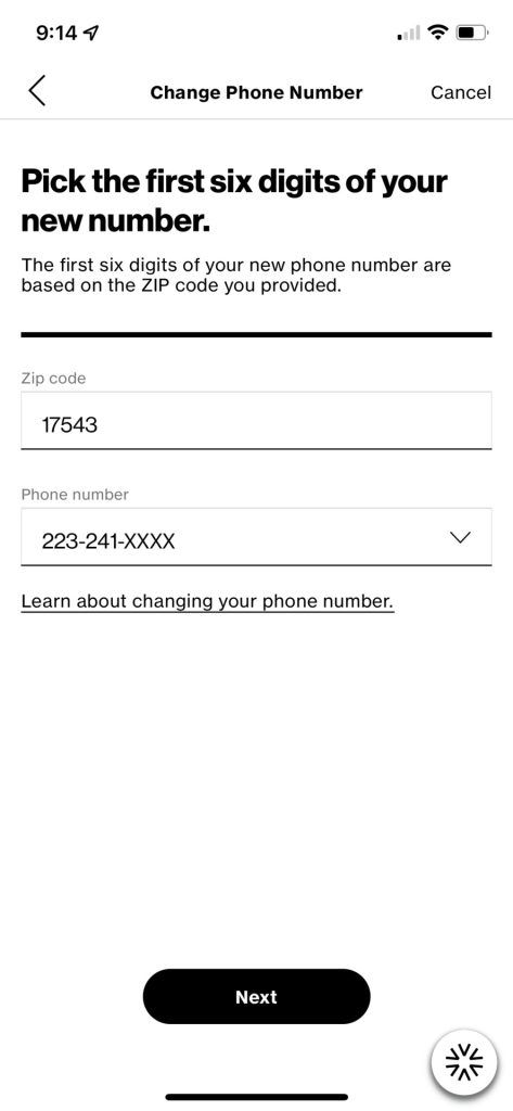 verizon change number to new phone