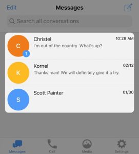 View verizon text messages