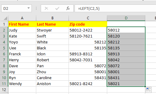 9 digit zip code