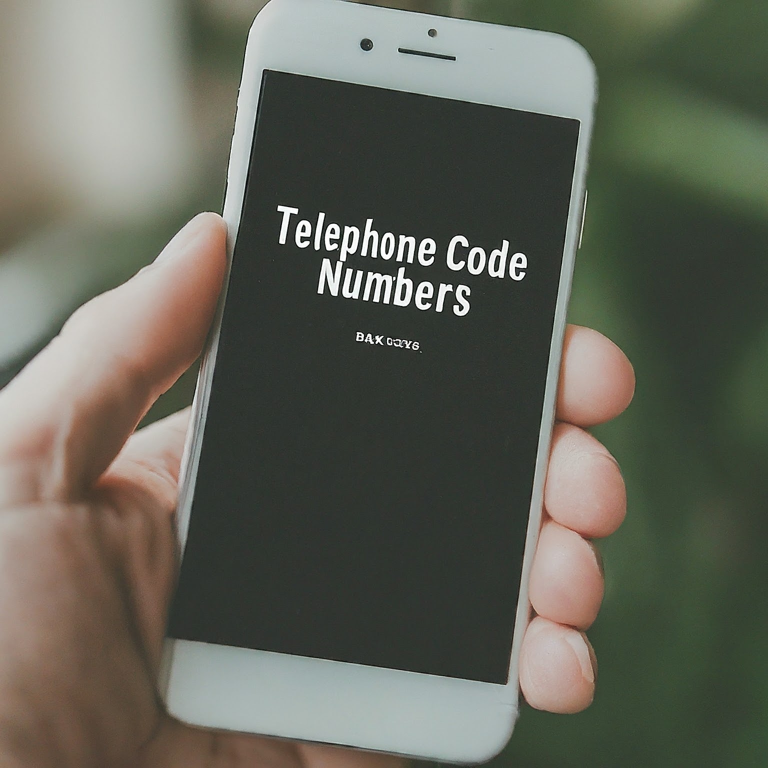 telephone code numbers