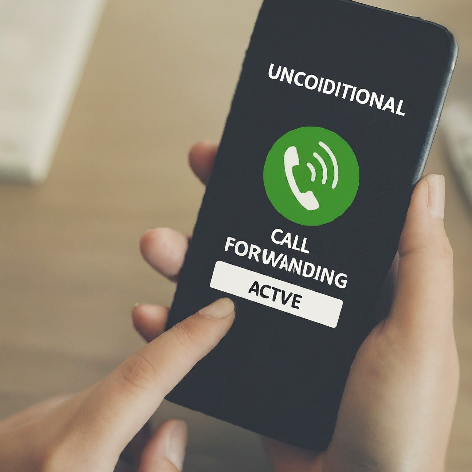 unconditional call forwarding active