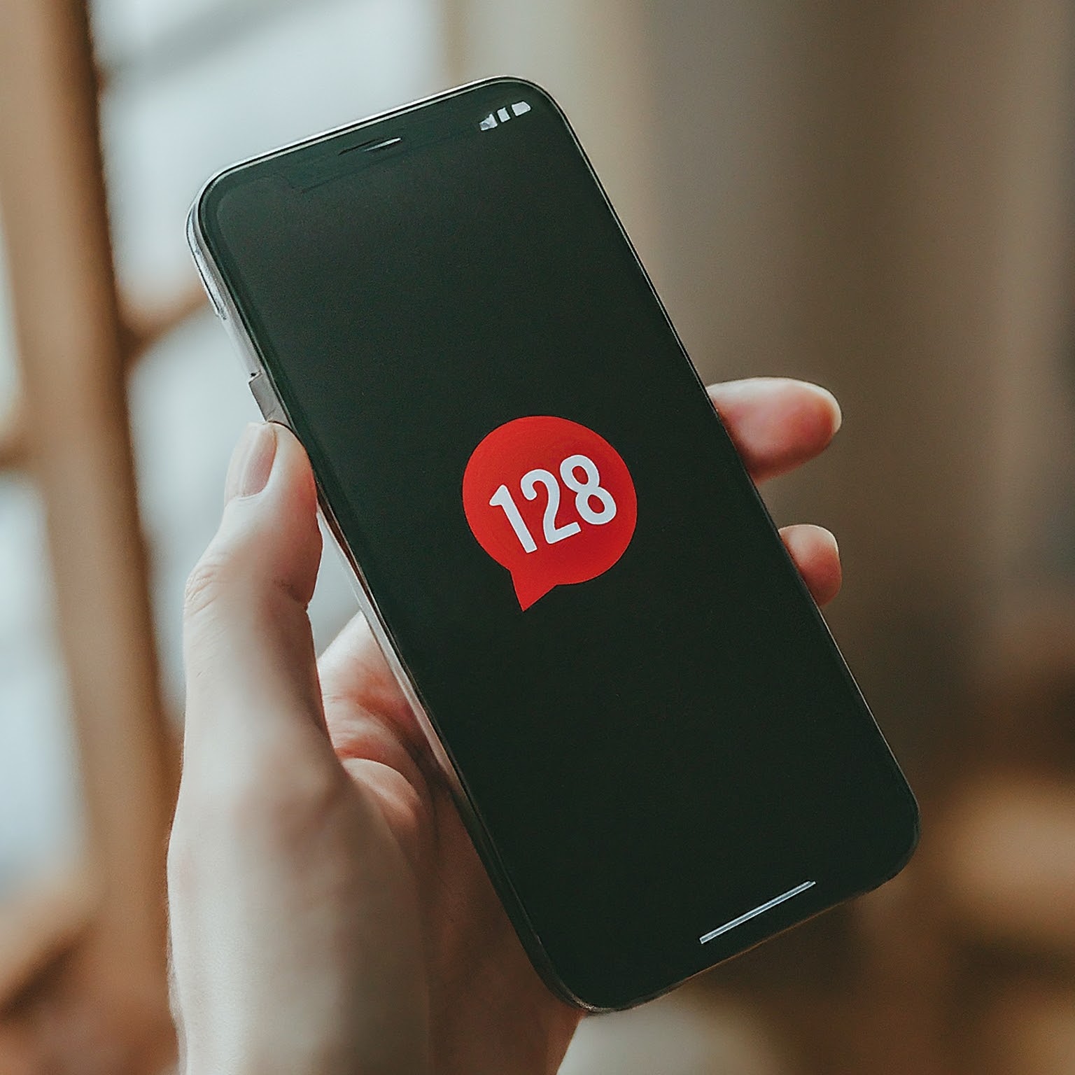 128 incoming text messages