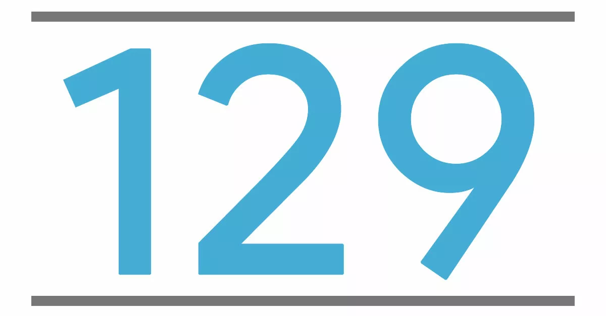 129 meaning in chat