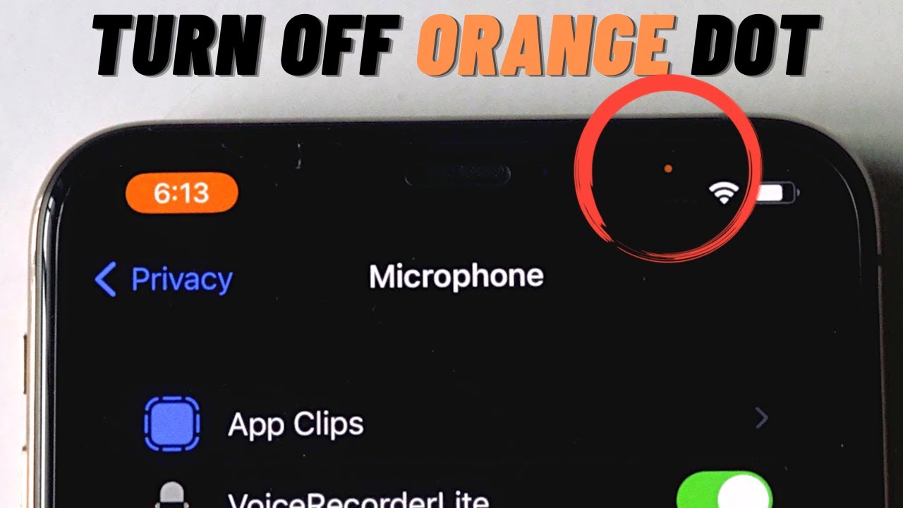 what does the orange dot on your iphone mean