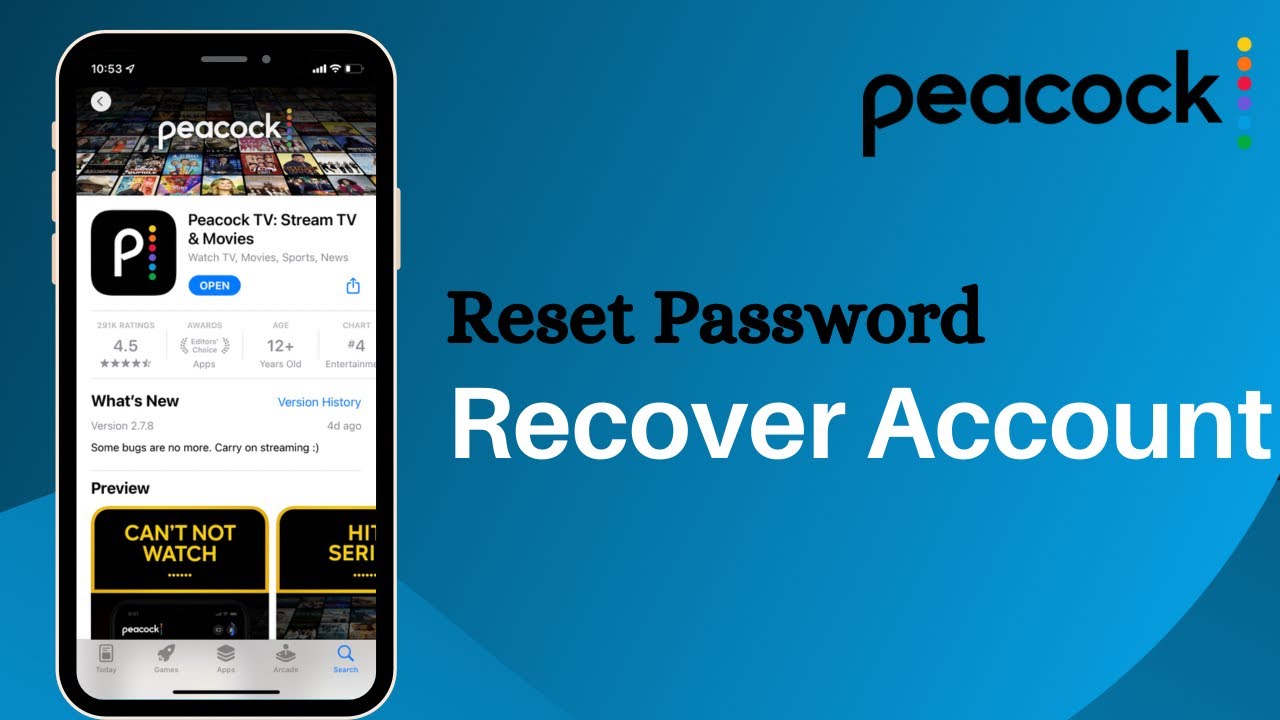 peacock forgot my password