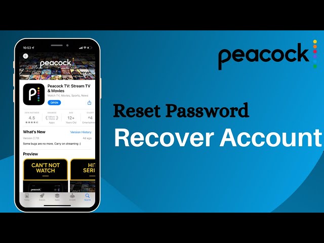 peacock reset password