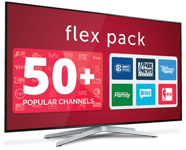 what are the 50 channels in dish flex pack