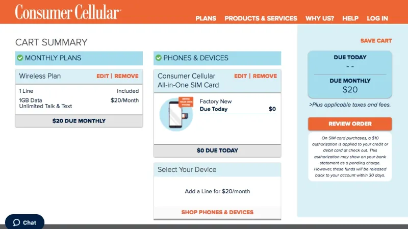 consumer cellular rates