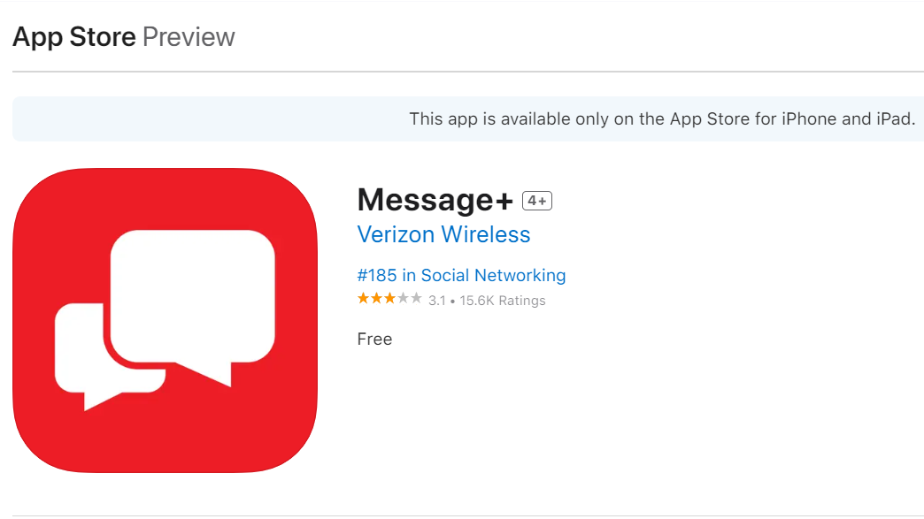 message+ verizon