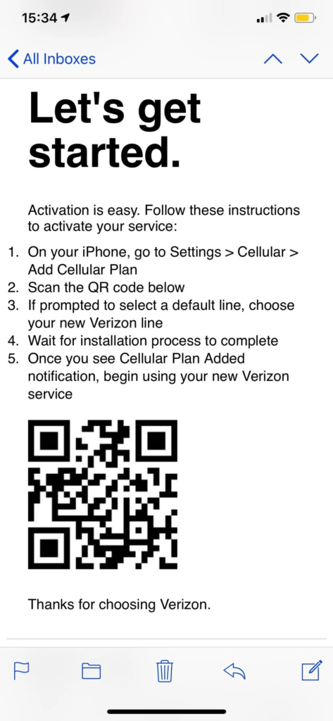 verizon codes