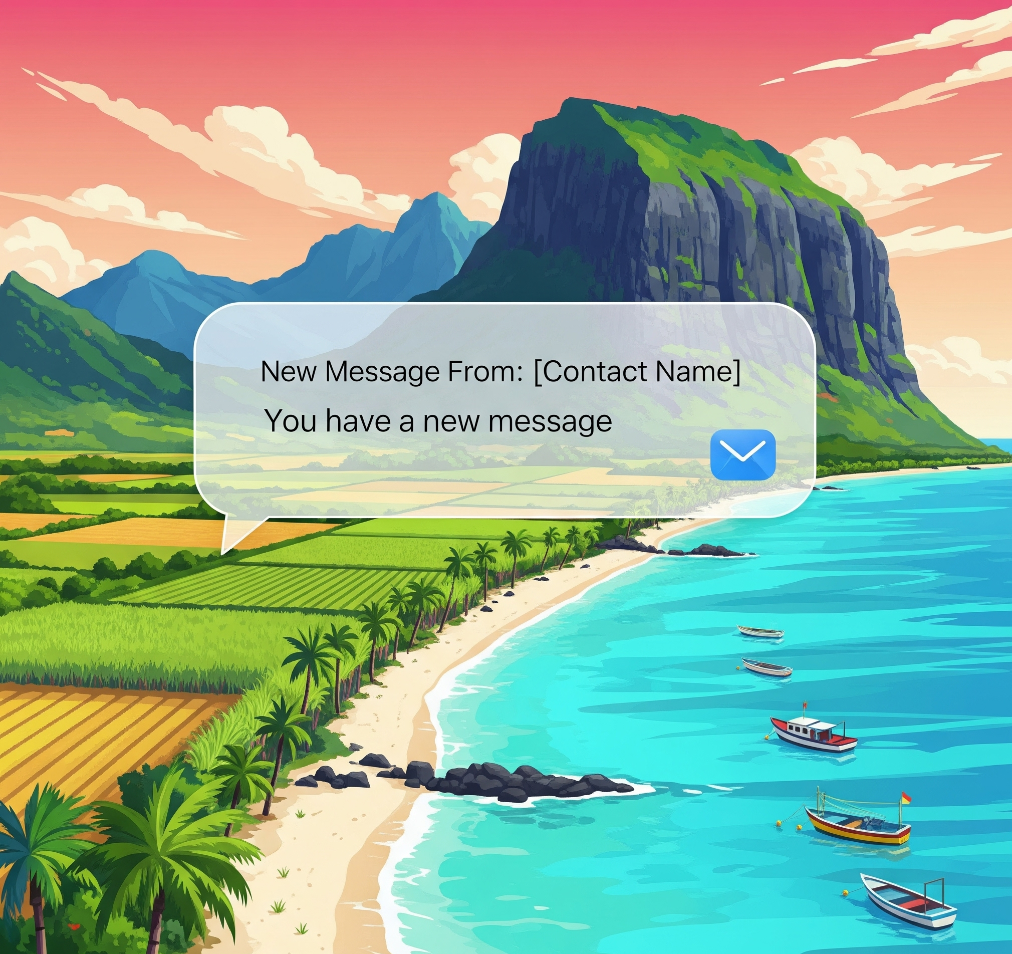 2300 mauritius incoming text