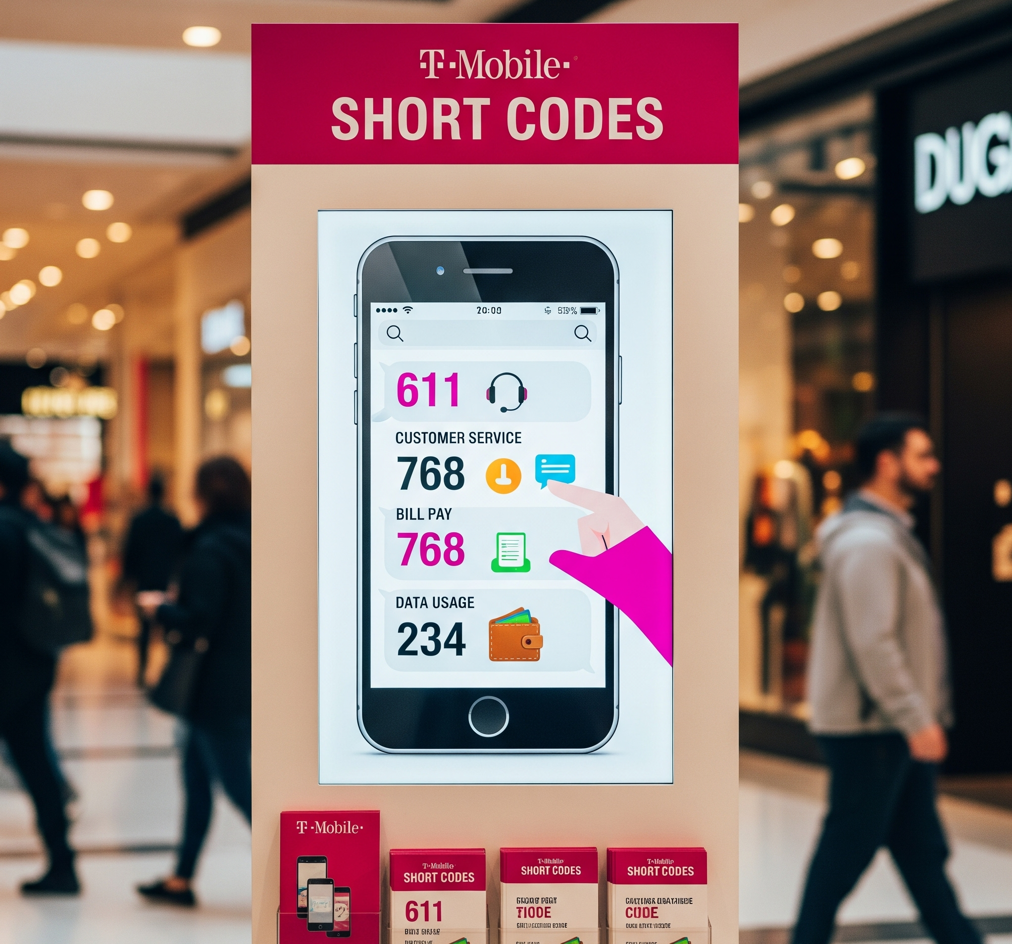 short codes t mobile