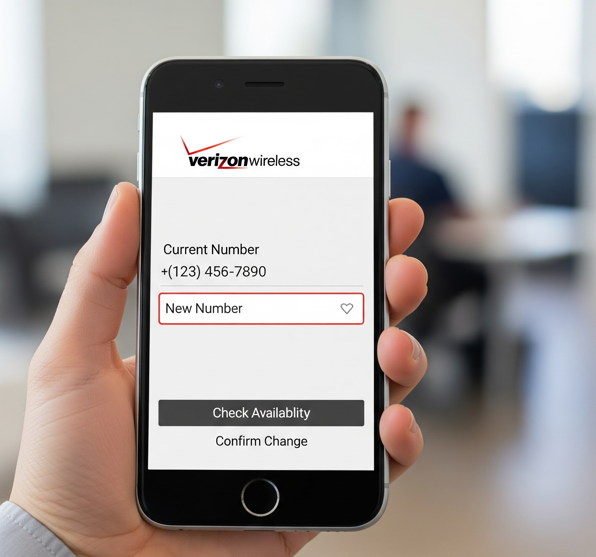 verizon wireless change number