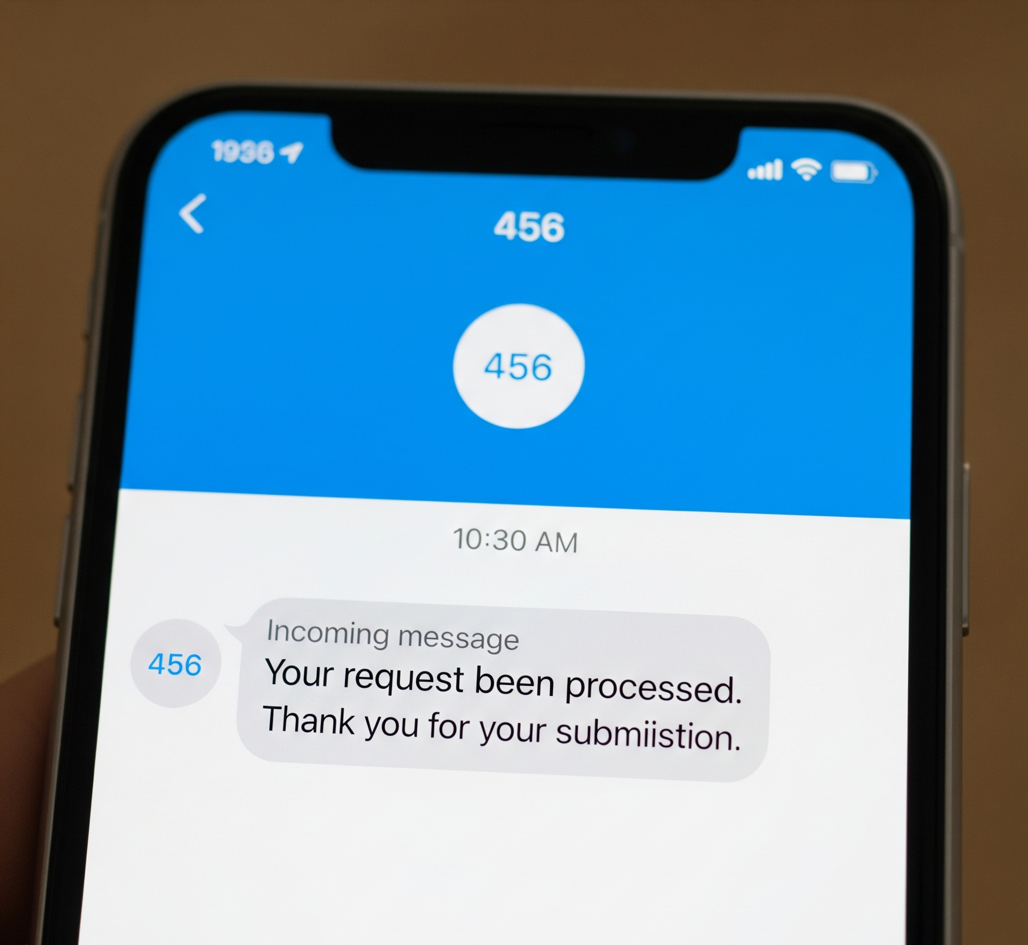 456 short code text message
