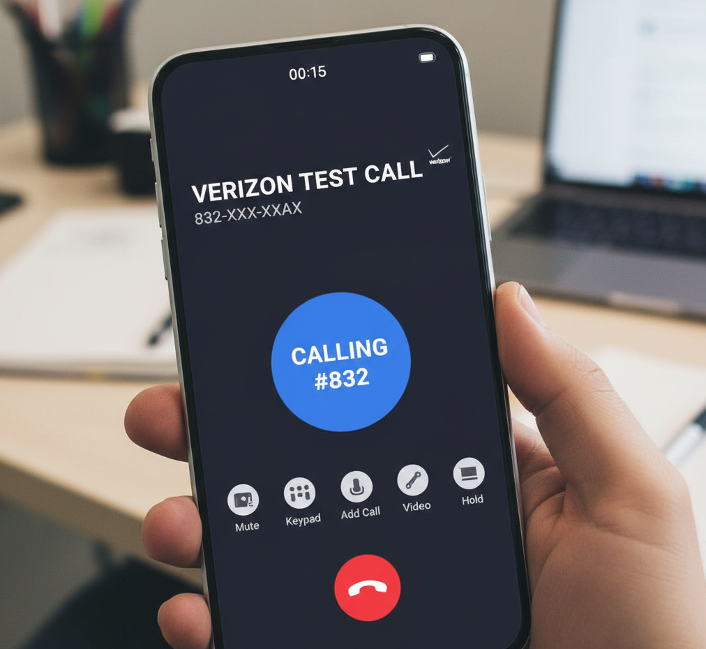 #832 verizon test call