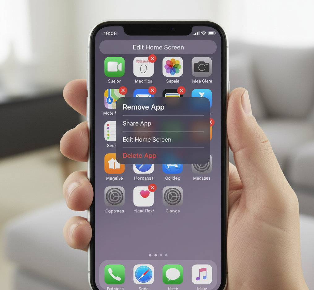 how to delete apps on iphone