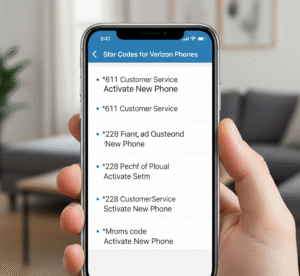 star codes for verizon phones