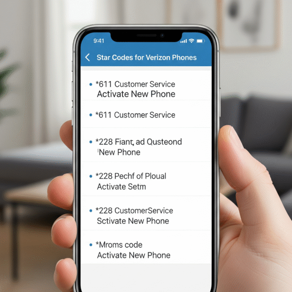 star codes for verizon phones