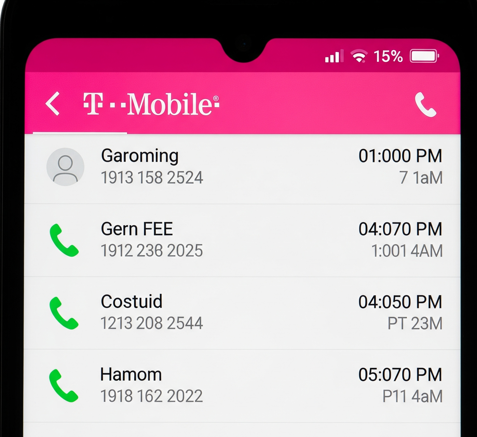 t mobile history calls