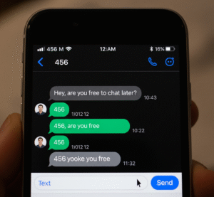 Text message from 456
