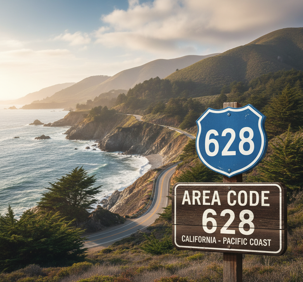 area code 628 location in usa