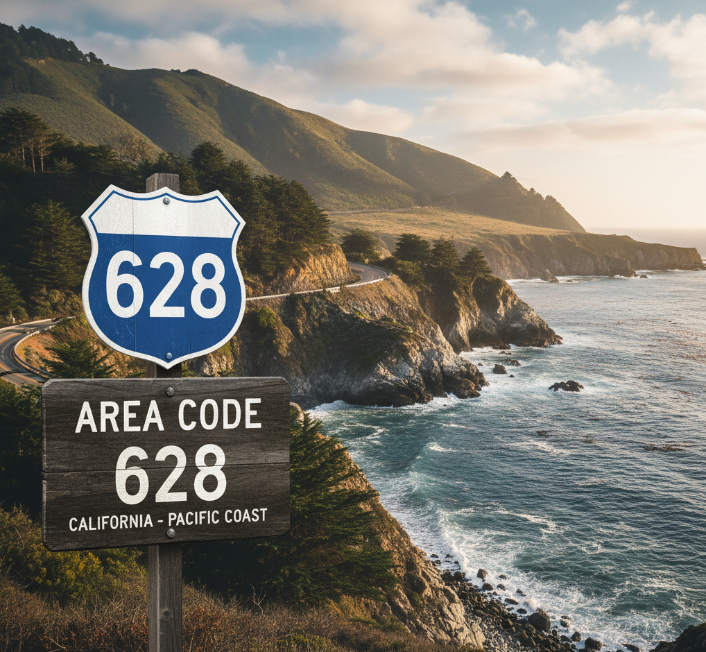 area code 628 location in usa