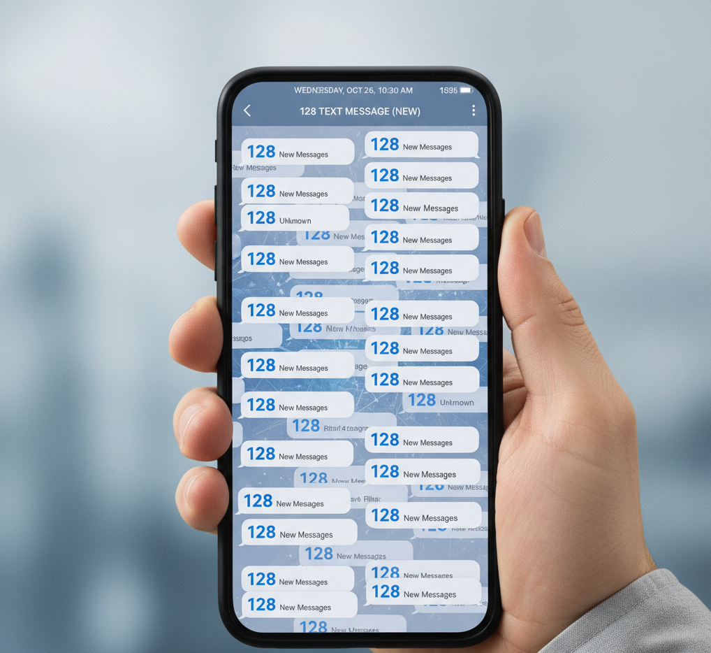 incoming 128 text message