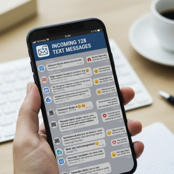 incoming 128 text message