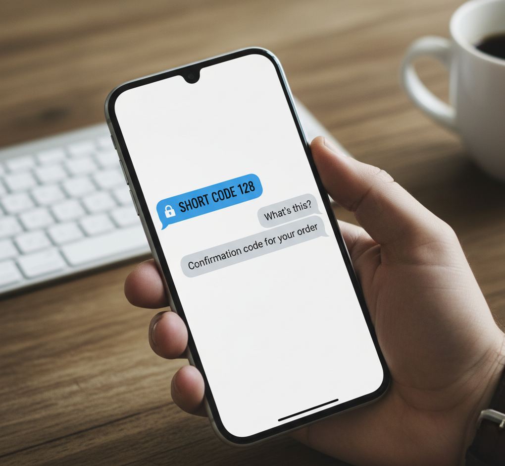 short code 128 text message
