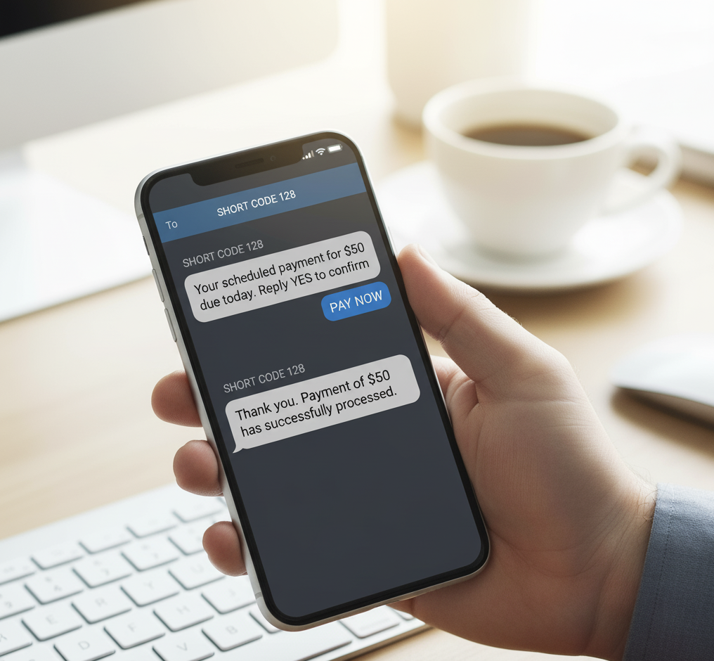short code 128 text message