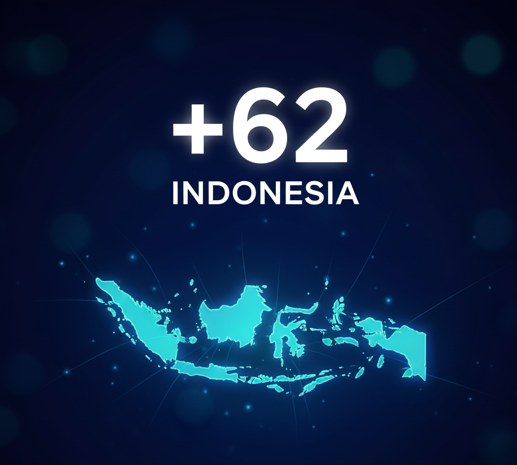 what is +62 country code